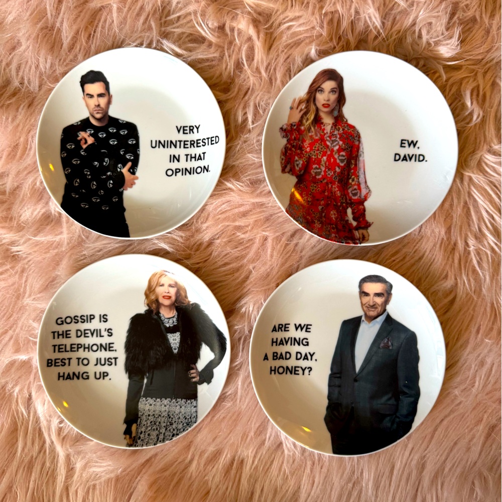 Set of 4 Schitt’s Creek mini plates